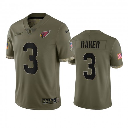 Tröjor Arizona Cardinals Budda Baker 3 Olive 2022 Salute To Service Limited - Män Tröjor Arizona Cardinals Budda Baker 3 Olive 2022 Salute To Service Limited - Män